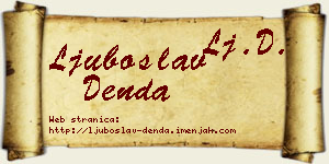 Ljuboslav Denda vizit kartica